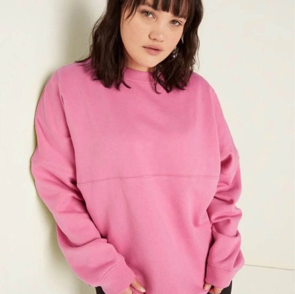 VS PINK Varsity Crewneck Sweatshirt with Glitter Logo - Picture 2 of 9